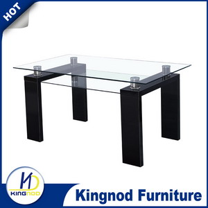 Wooden High Gloss Glass Dining Table